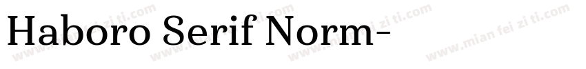 Haboro Serif Norm字体转换